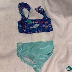 Cat & Jack Blue and Teal Kids Swim Bikini